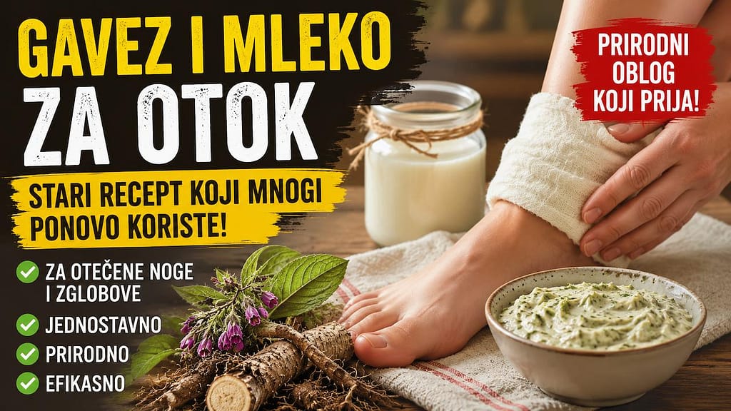Gavez i mleko za otok – domaći oblog za otečene noge