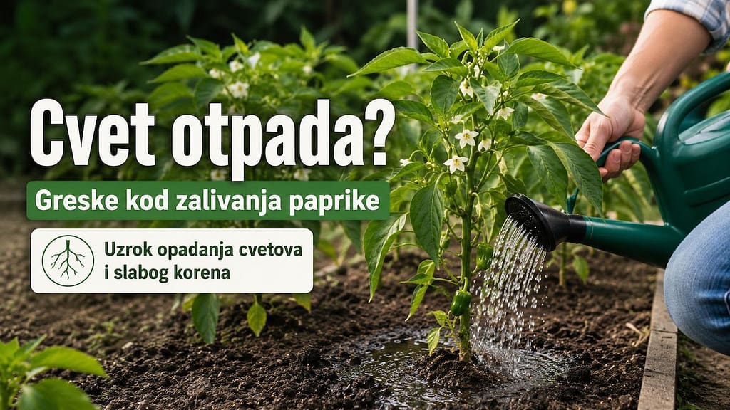 Najčešće greške kod zalivanja paprike zbog kojih cvet opada i koren slabi
