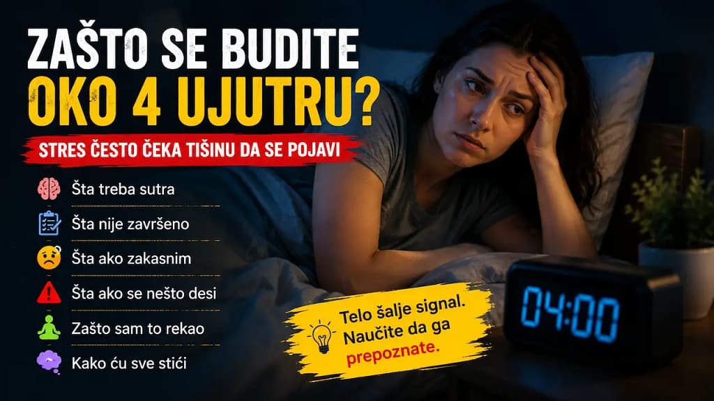 Stres i buđenje oko 4 ujutru zbog briga i misli tokom noći