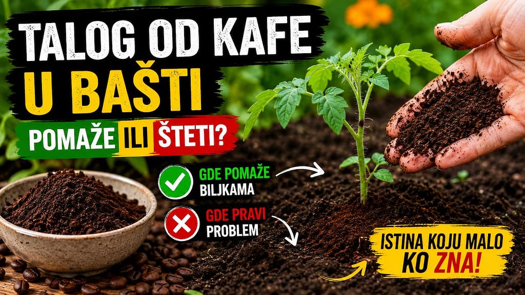 Talog od kafe u bašti kao prirodni dodatak zemljištu