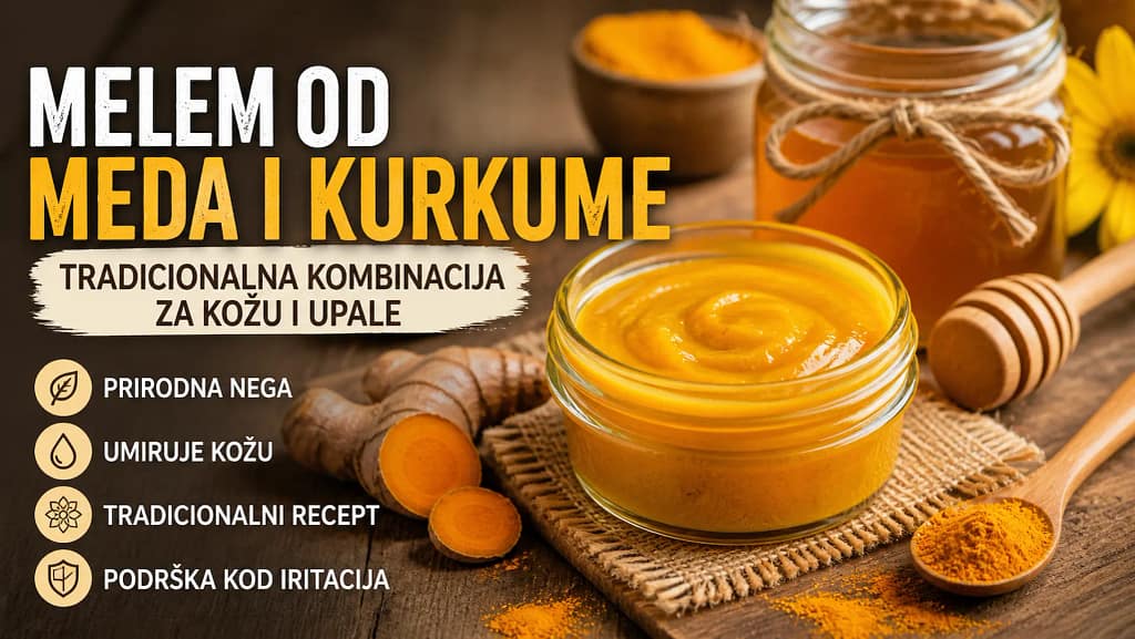 Melem od meda i kurkume za kožu i upale – prirodni domaći recept