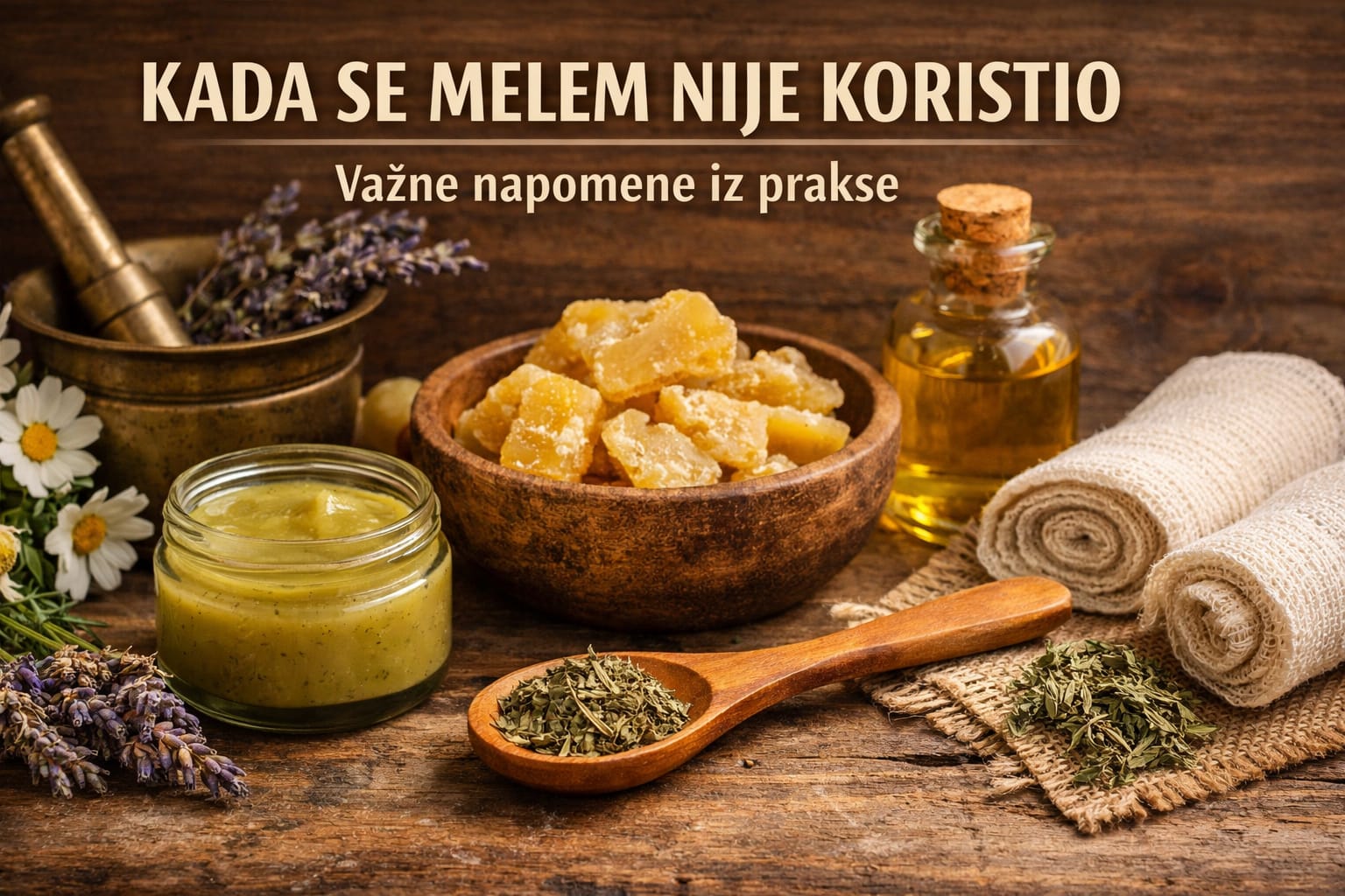 Kada se melem nije koristio i važne napomene
